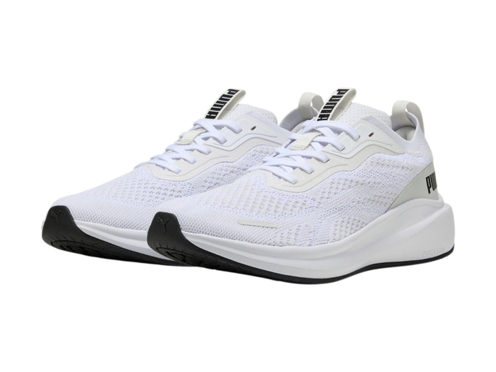 Tenis deportivos PUMA Skyrocket Lite en color blanco con detalles en gris y suela blanca.
