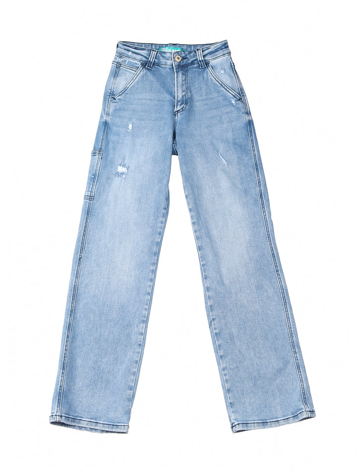 Jeans NYD Jeans Recto Color Doble Stone para Mujer