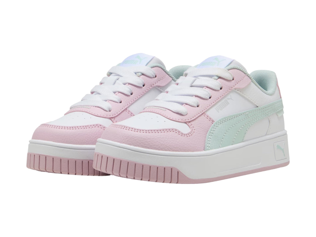 Tenis Puma Carina Street Blanco, Rosa y Azul para Niña