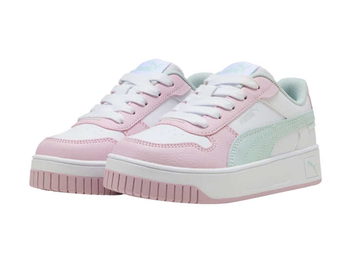 Tenis Puma Carina Street Blanco, Rosa y Azul para Niña