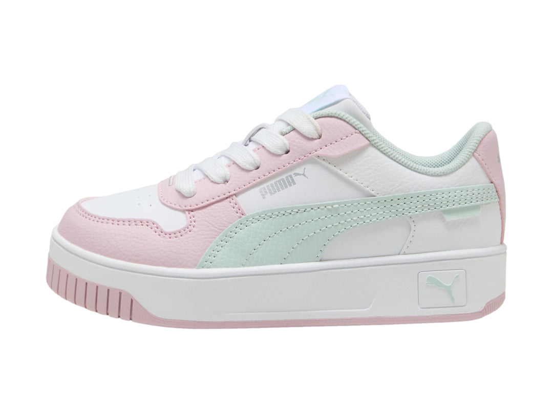Tenis Puma Carina Street Blanco, Rosa y Azul para Niña