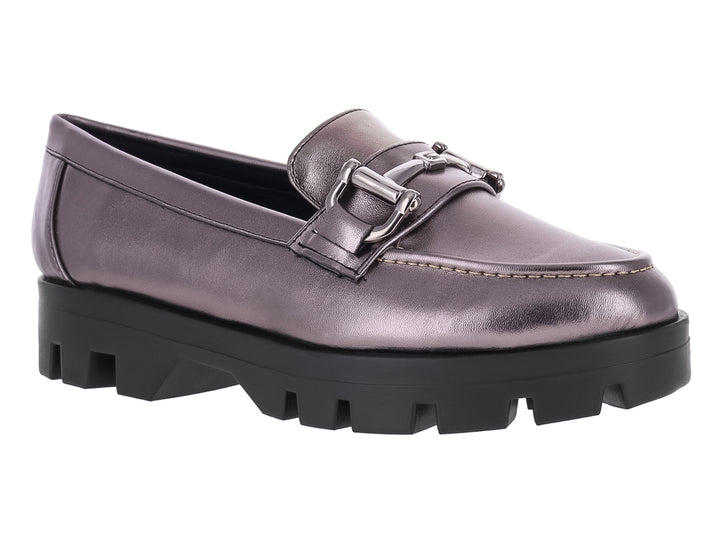 Mocasines Clinton Metalizados Color Inox para Mujer