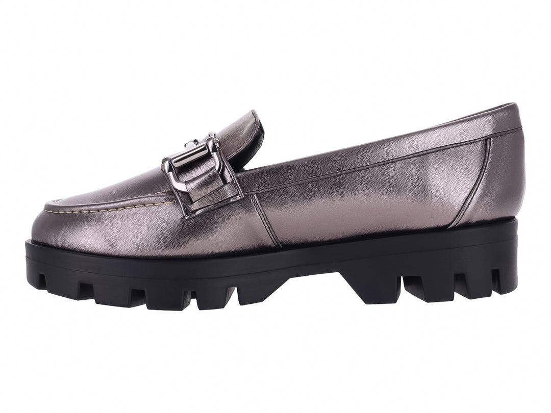 Mocasines Clinton Metalizados Color Inox para Mujer