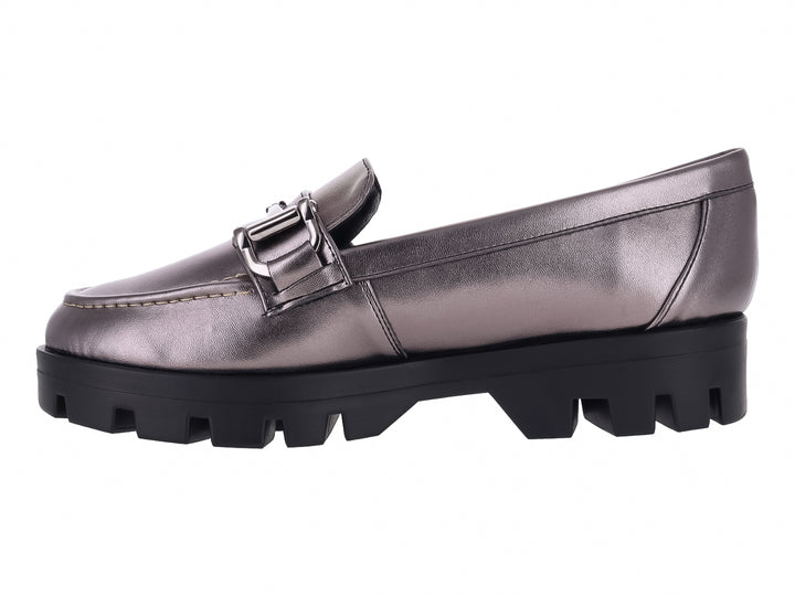 Mocasines Clinton Metalizados Color Inox para Mujer