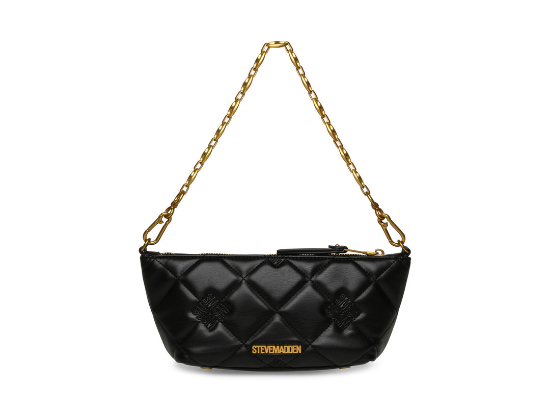 Bolsa de Hombro Steve Madden Benno Negro y Dorado para Mujer