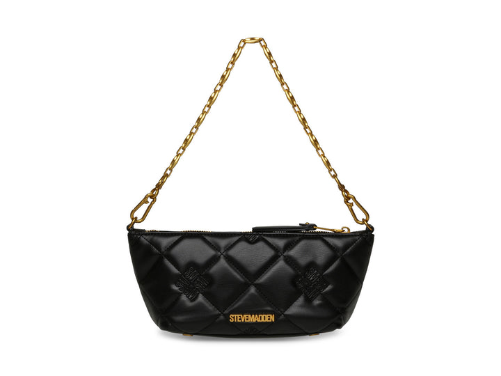 Bolsa de Hombro Steve Madden Benno Negro y Dorado para Mujer