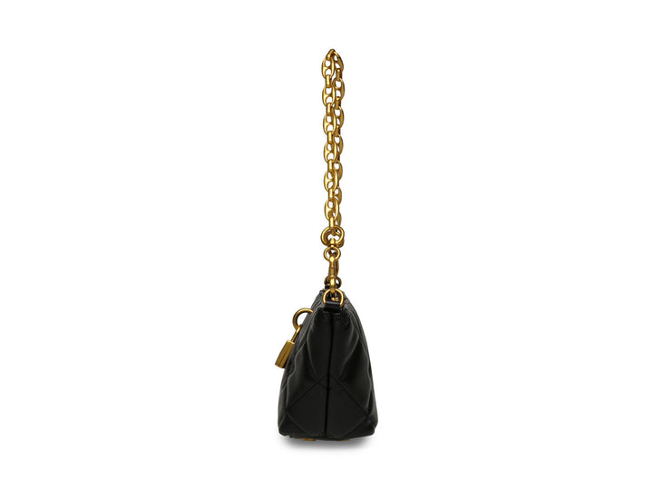 Bolsa de Hombro Steve Madden Benno Negro y Dorado para Mujer
