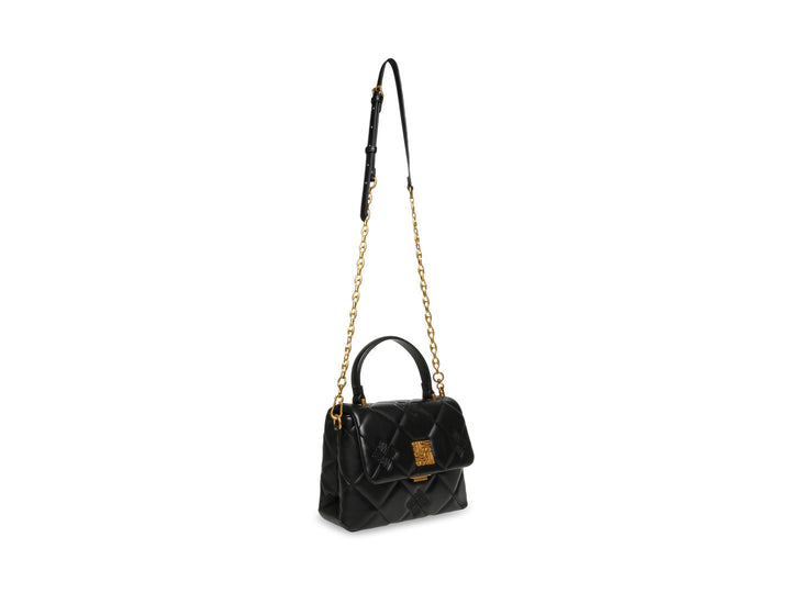 Bolso de Hombro Steve Madden Brutus Negro y Dorado para Mujer
