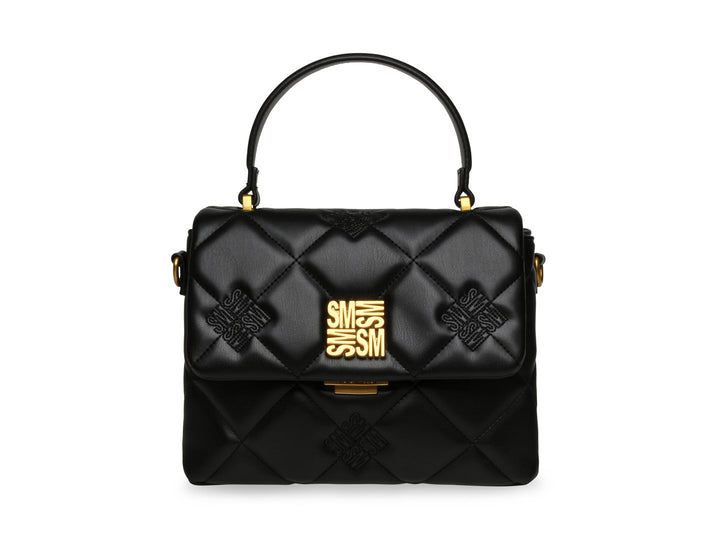Bolso de Hombro Steve Madden Brutus Negro y Dorado para Mujer