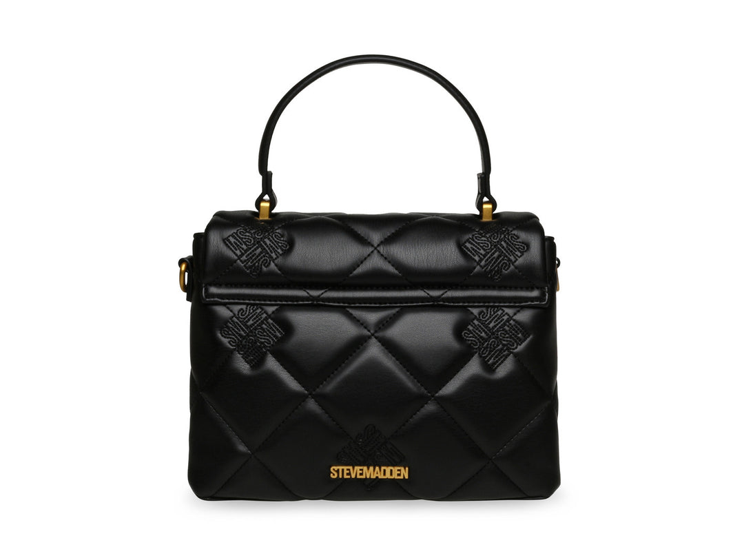 Bolso de Hombro Steve Madden Brutus Negro y Dorado para Mujer