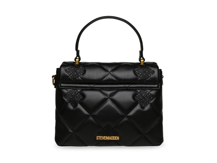 Bolso de Hombro Steve Madden Brutus Negro y Dorado para Mujer