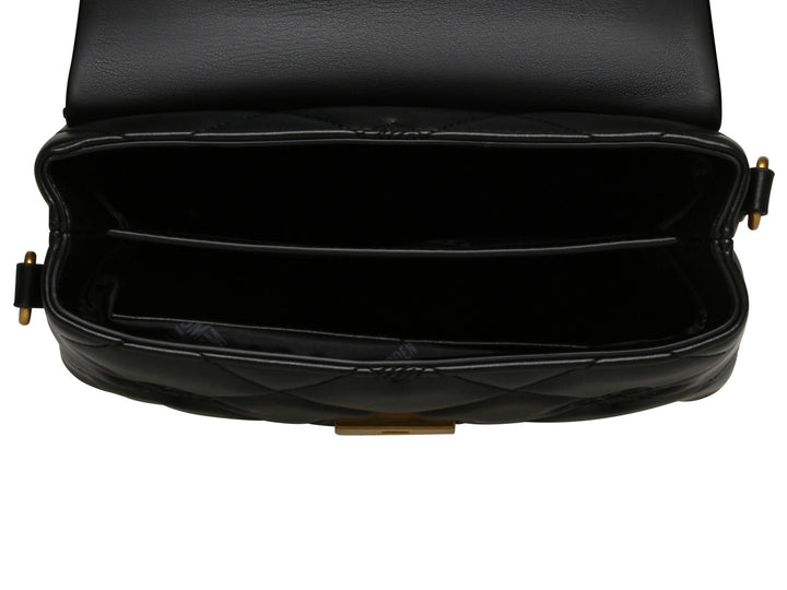 Bolso de Hombro Steve Madden Brutus Negro y Dorado para Mujer
