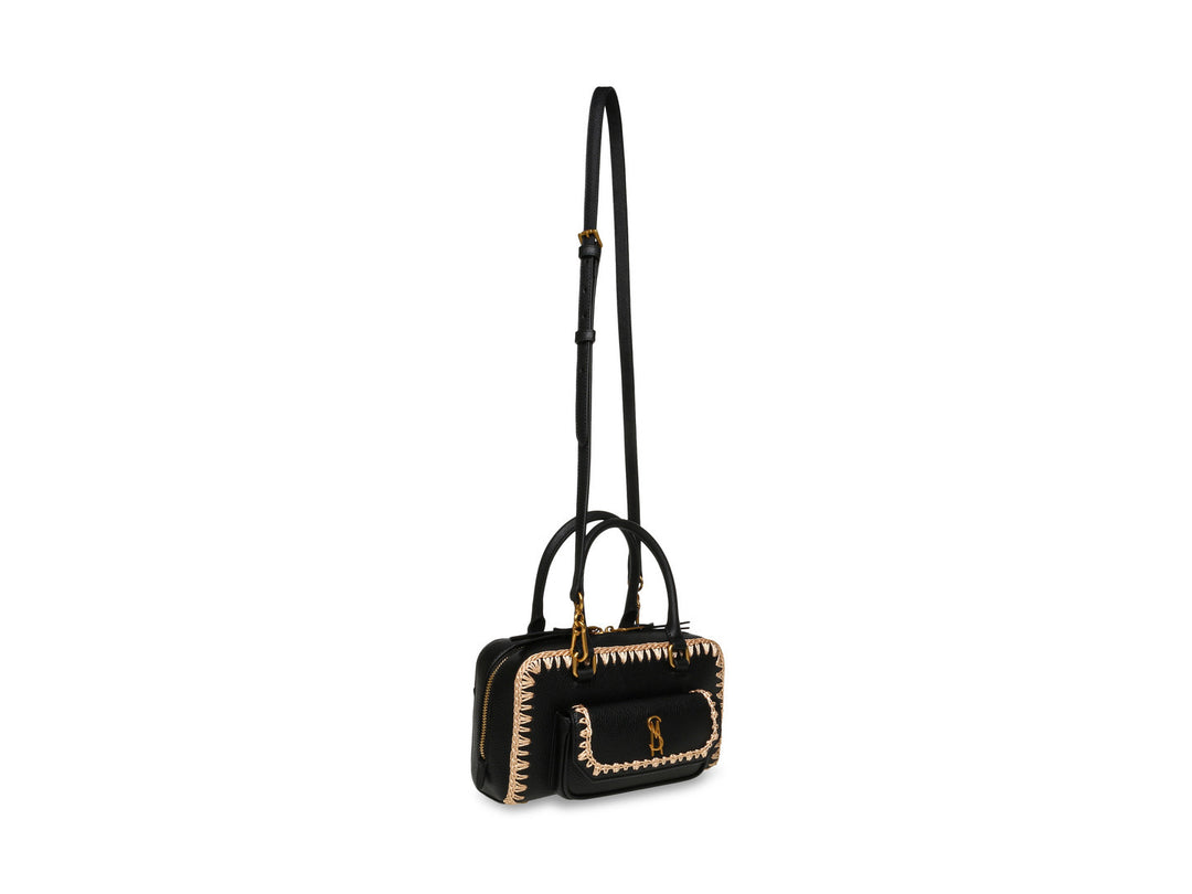 Bolso de Hombro Steve Madden Bdove Negro y Dorado para Mujer