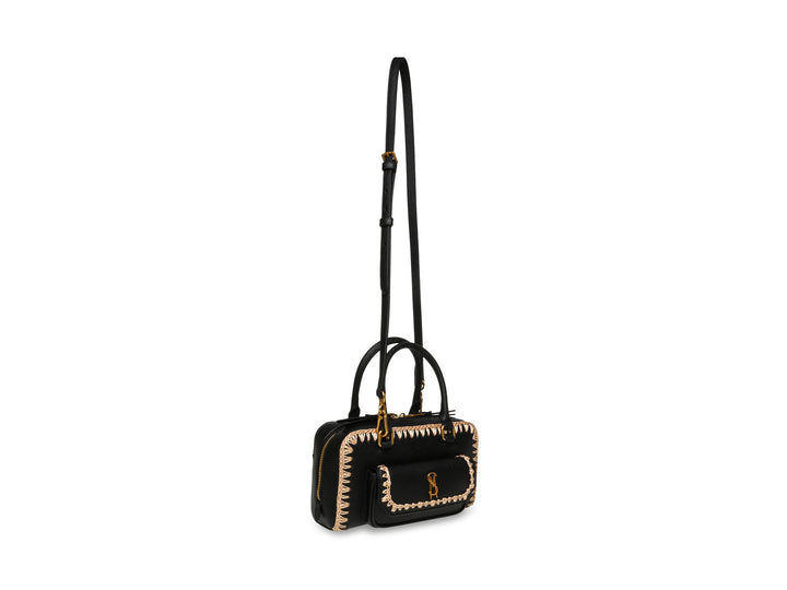 Bolso de Hombro Steve Madden Bdove Negro y Dorado para Mujer