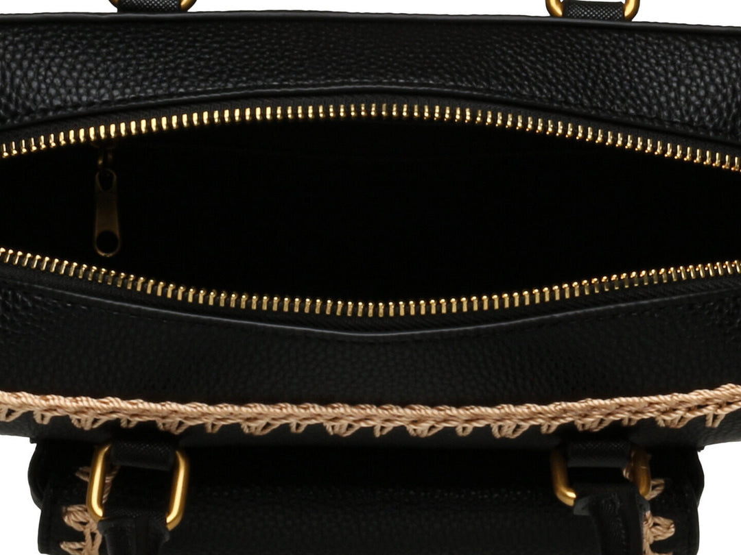 Bolso de Hombro Steve Madden Bdove Negro y Dorado para Mujer