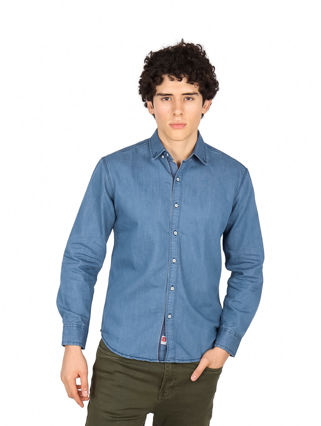 Camisa Yakuza Azul Claro para Hombre