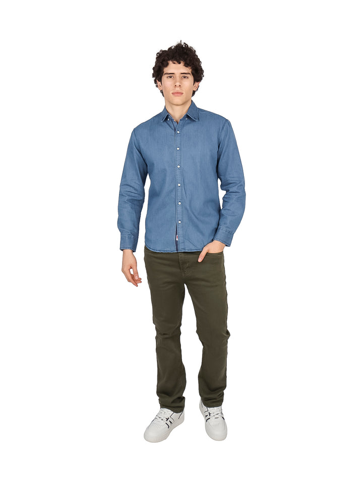 Camisa Yakuza Azul Claro para Hombre