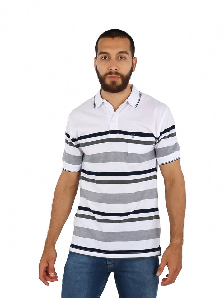 Playera Polo Palm Beach Blanco para Hombre