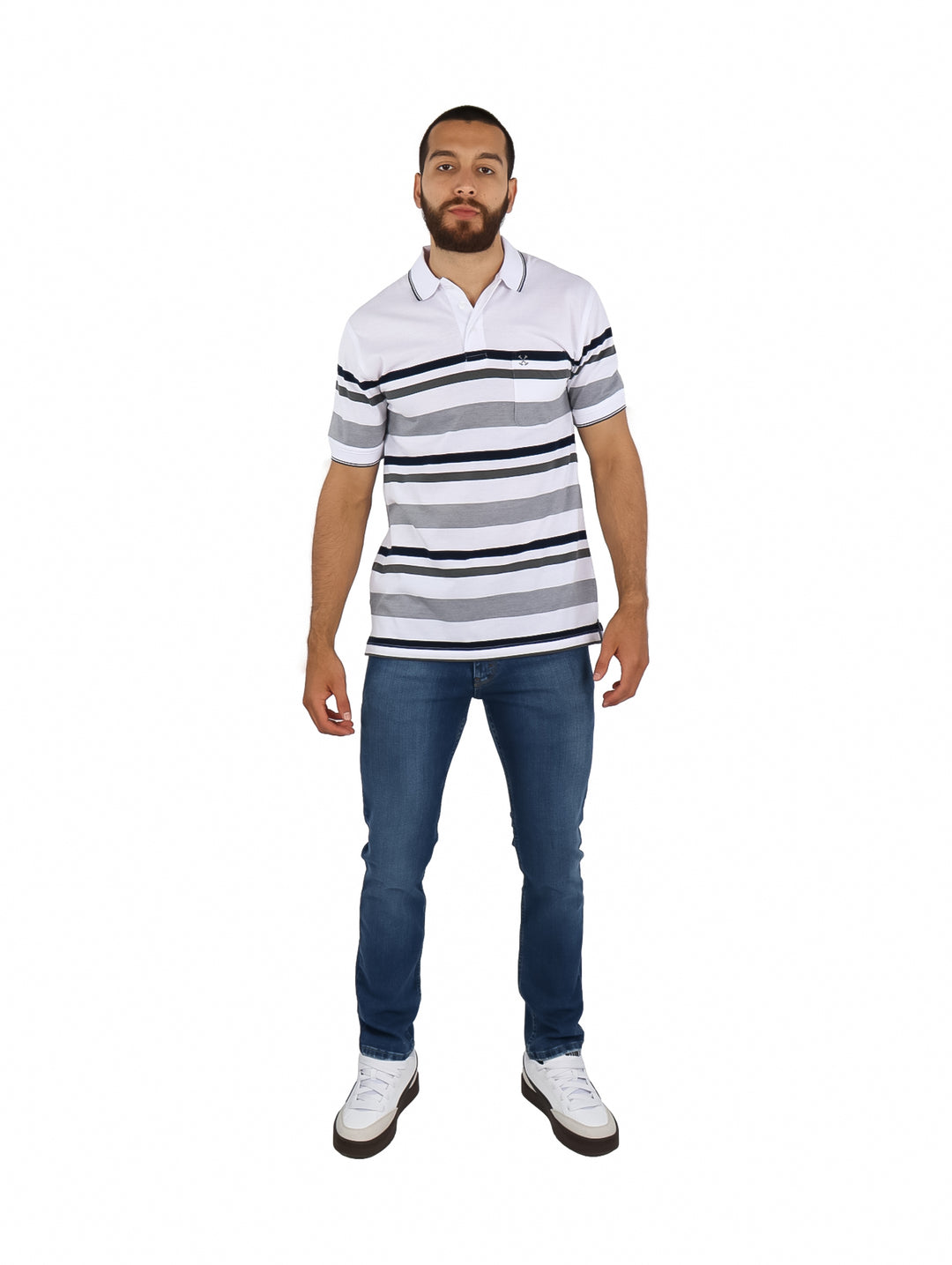 Playera Polo Palm Beach Blanco para Hombre