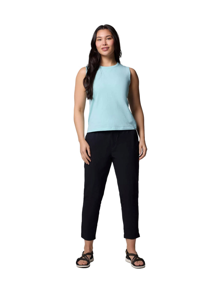Pantalones Columbia Cedar Crest color negro, de corte recto y cintura elástica.