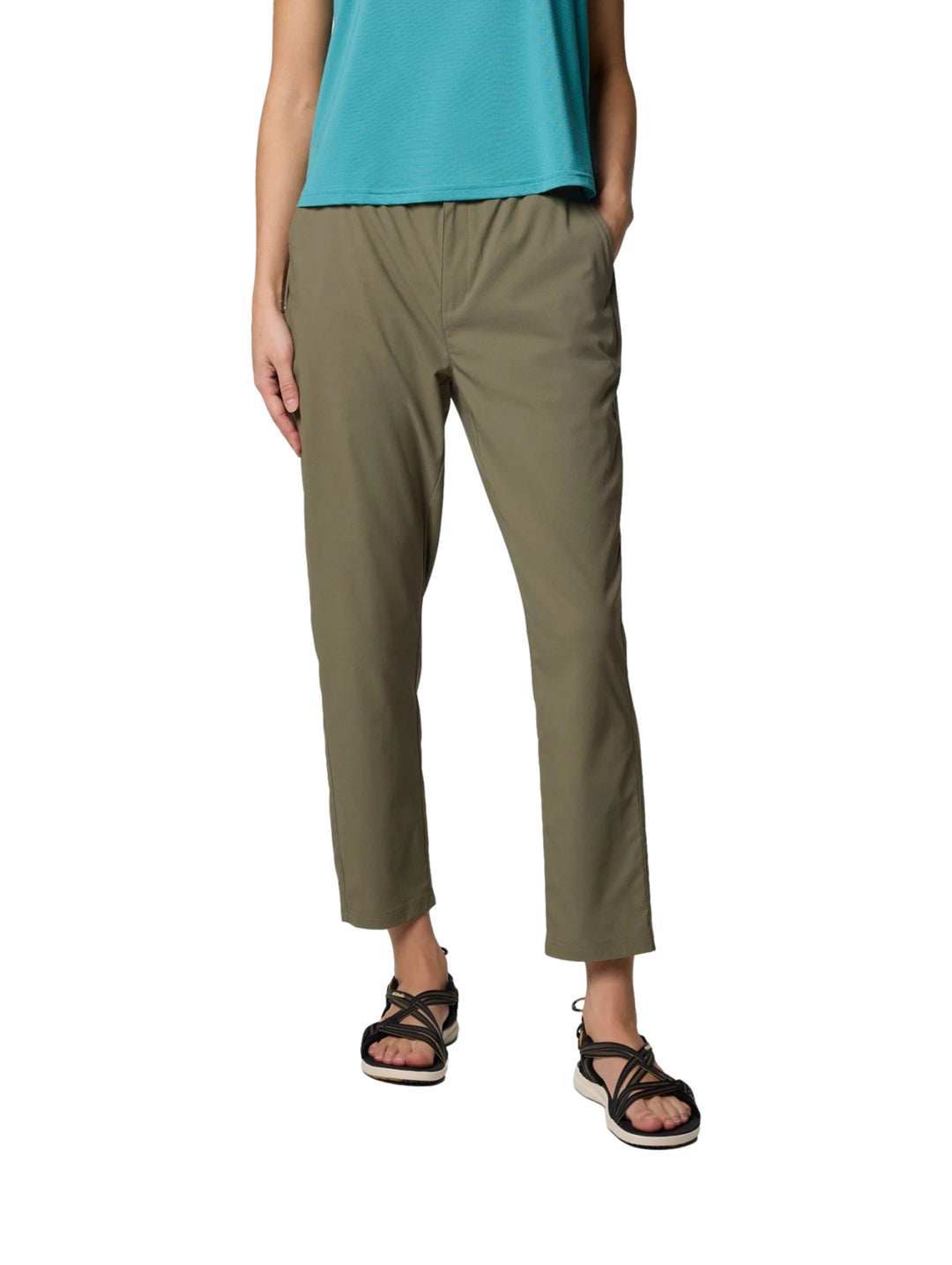 Pantalones Columbia Cedar Crest en color verde stone green para mujer.