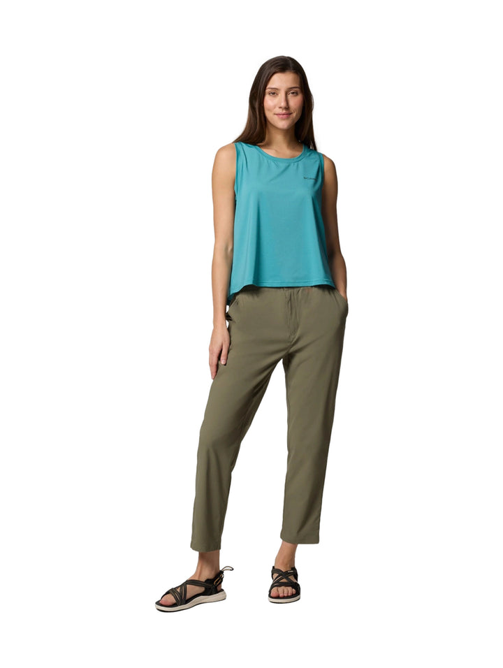 Pantalones Columbia Cedar Crest en color verde stone green para mujer.