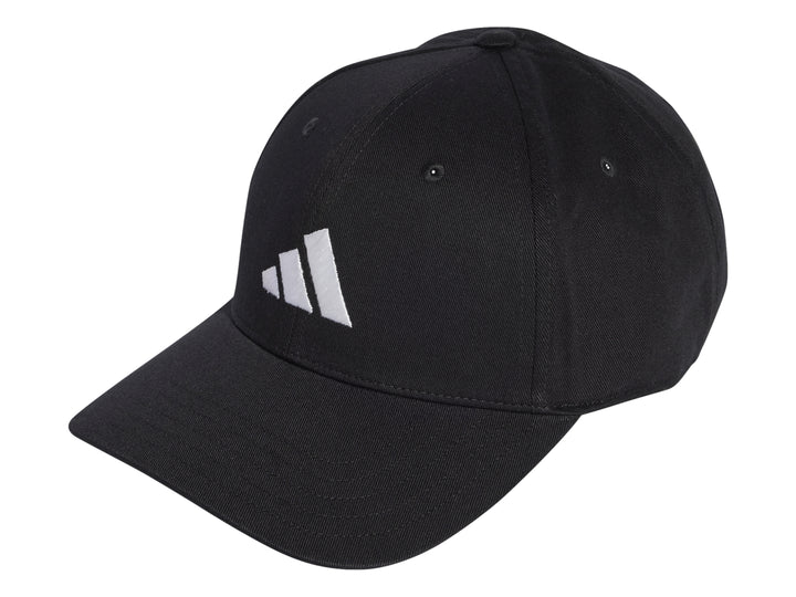 Gorra de béisbol Adidas color negro con logotipo blanco en el frente.