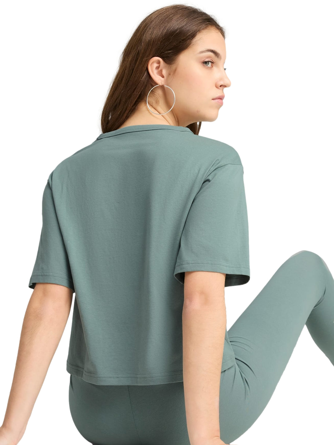 Playera Crop PUMA Class Relaxed Verde para Mujer