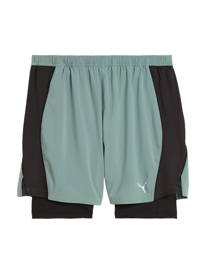 Short PUMA Run Velocity 2 en 1 Verde para Hombre