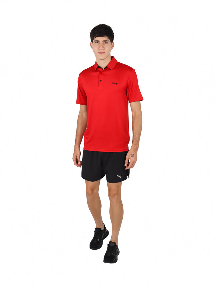 Playera Polo Vertical Eagle Rojo para Hombre