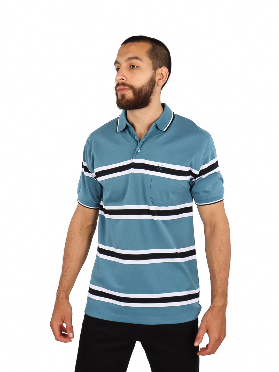Playera Polo Palm Beach Azul para Hombre
