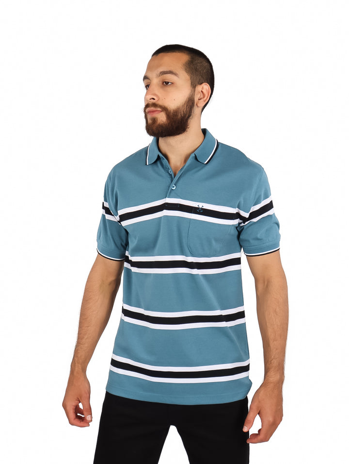 Playera Polo Palm Beach Azul para Hombre