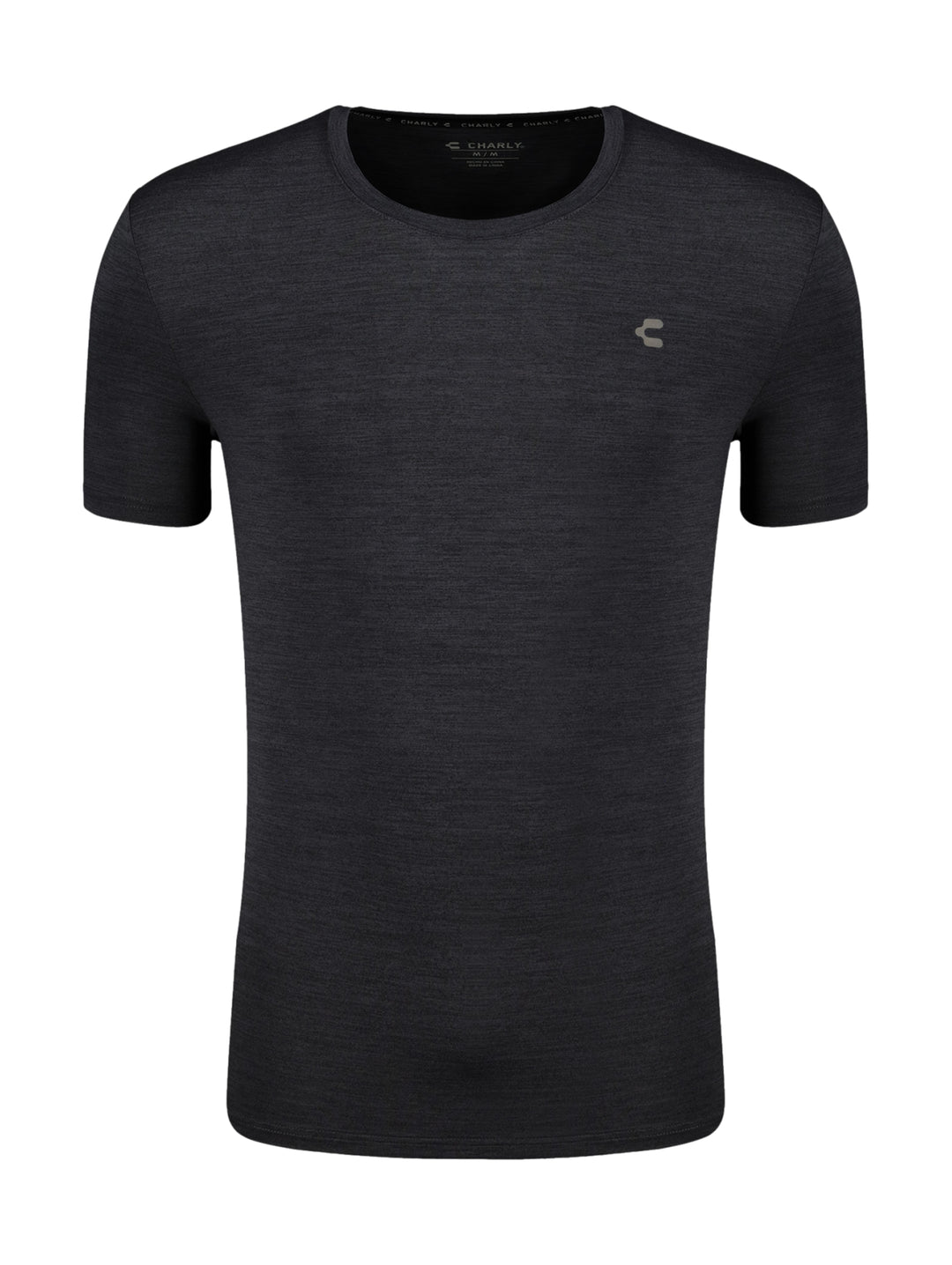 Playera Charly Manga Corta Negro para Hombre