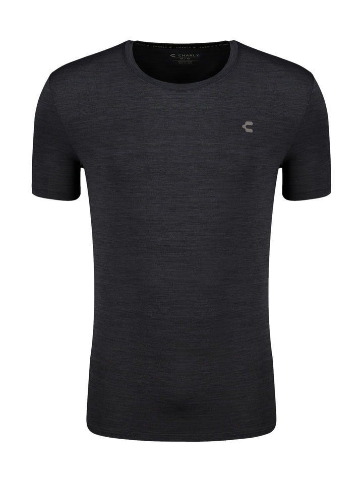 Playera Charly Manga Corta Negro para Hombre