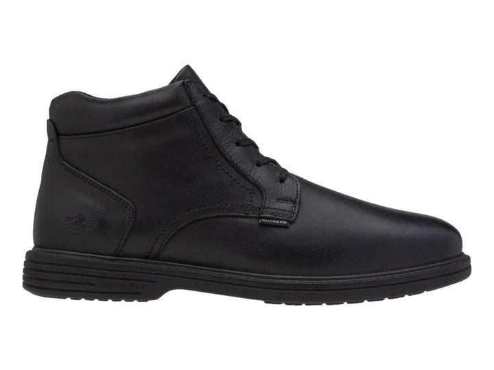 Botín casual color negro para hombre con agujetas y acabado liso.