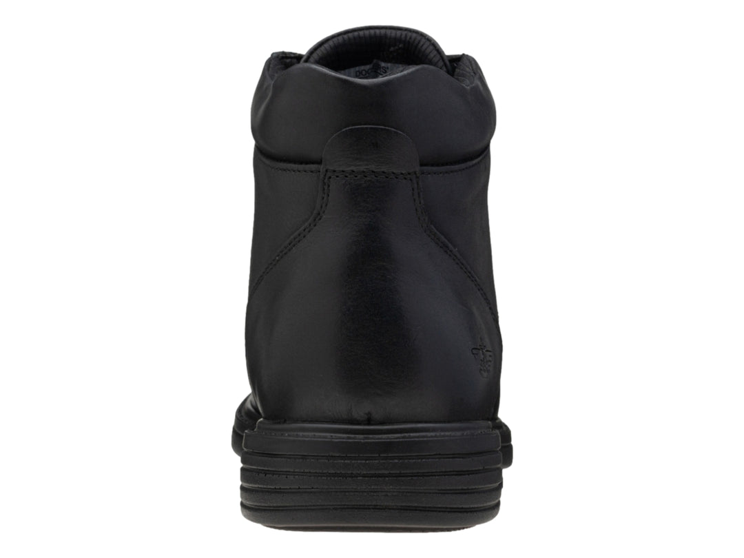 Botín casual color negro para hombre con agujetas y acabado liso.
