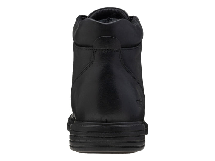 Botín casual color negro para hombre con agujetas y acabado liso.