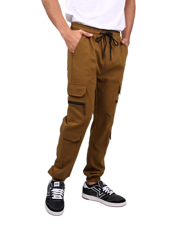 Pantalón Jogger Cargo Vertical Eagle Color Camel para Hombre