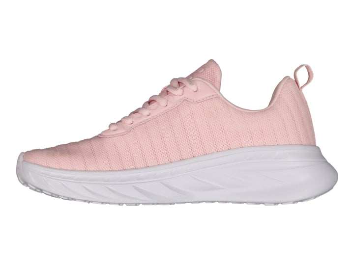 Tenis deportivos Charly en color rosa con suela blanca y agujetas coordinadas.