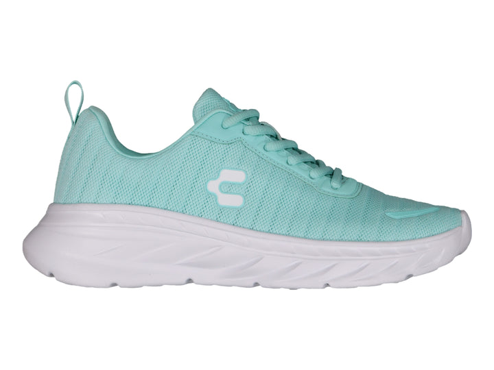Tenis deportivos Charly en color aqua con suela blanca.