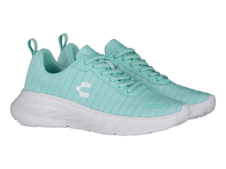 Tenis deportivos Charly en color aqua con suela blanca.