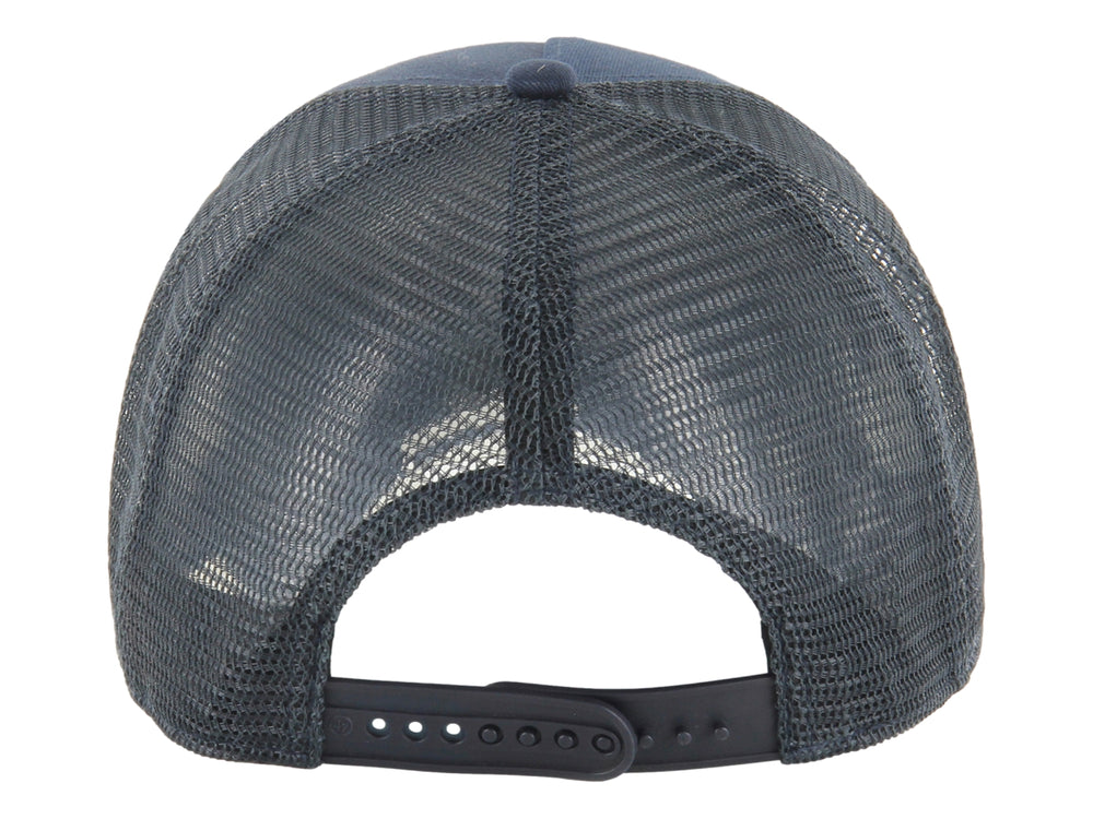 Gorra de béisbol color navy con logo blanco de los NY Yankees y parte posterior de malla.