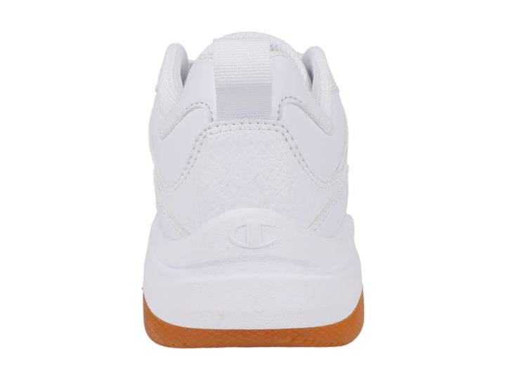 Tenis Champion blancos con suela de goma color café, diseño deportivo y moderno.