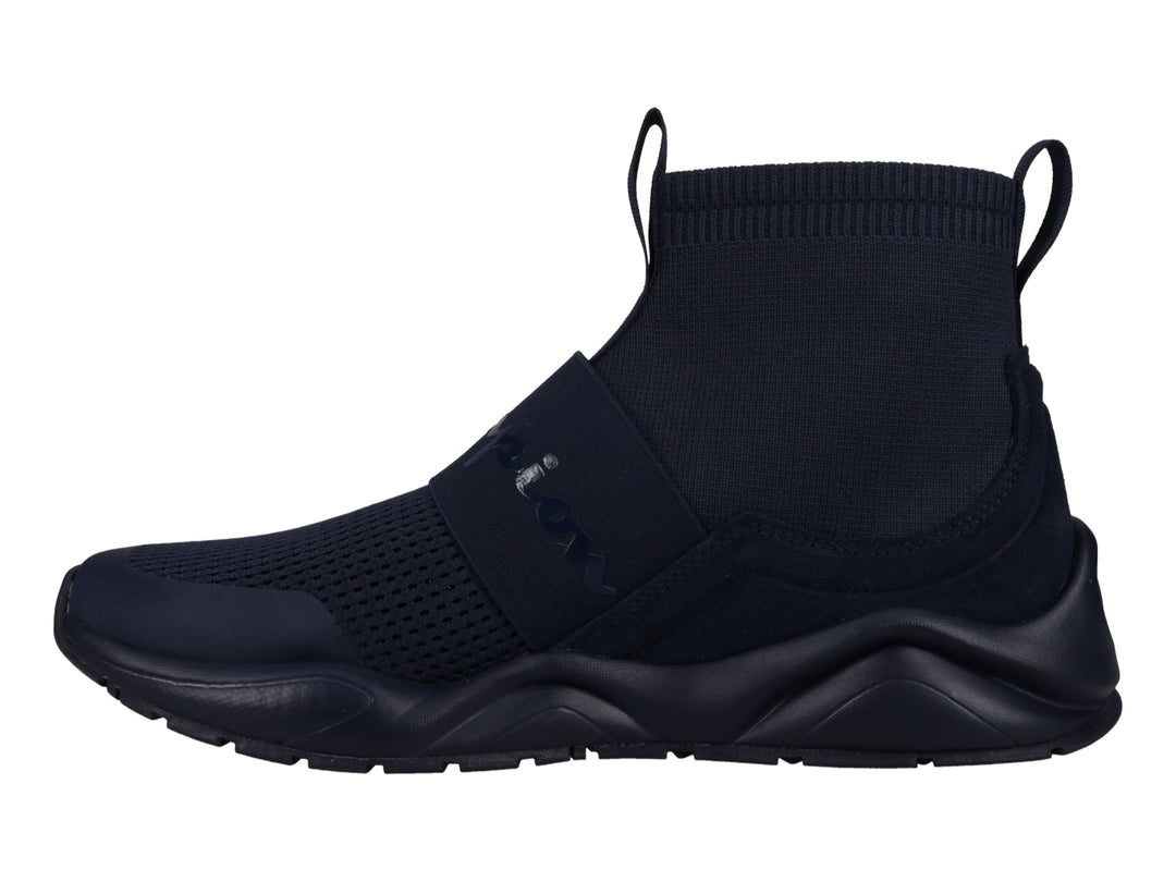 Tenis deportivos Champion modelo Rally Pro en color navy, diseño tipo calcetín sin cordones y suela robusta.