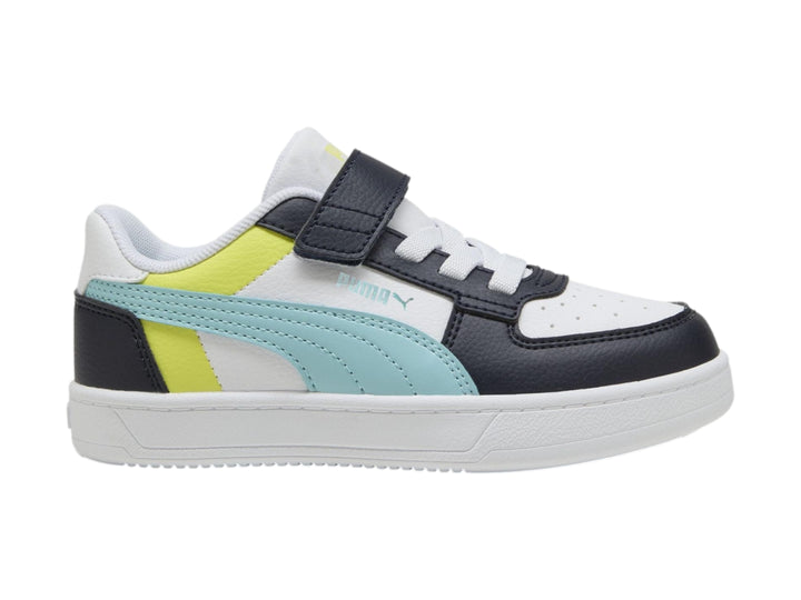 Tenis PUMA Caven 2.0 Block Blanco y Azul para Niño
