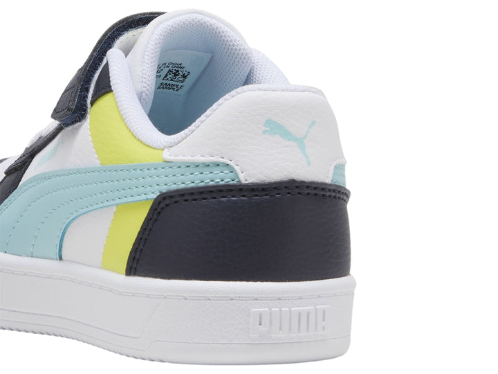 Tenis PUMA Caven 2.0 Block Blanco y Azul para Niño