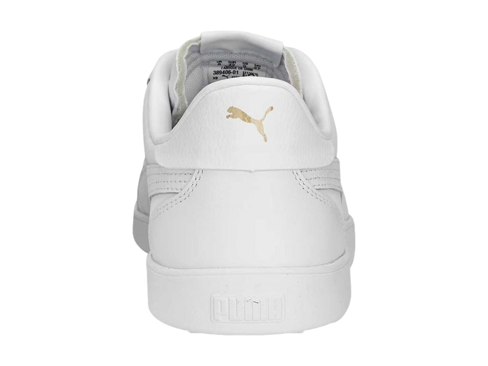 Tenis PUMA Club 5v5 Blanco y Oro para Mujer