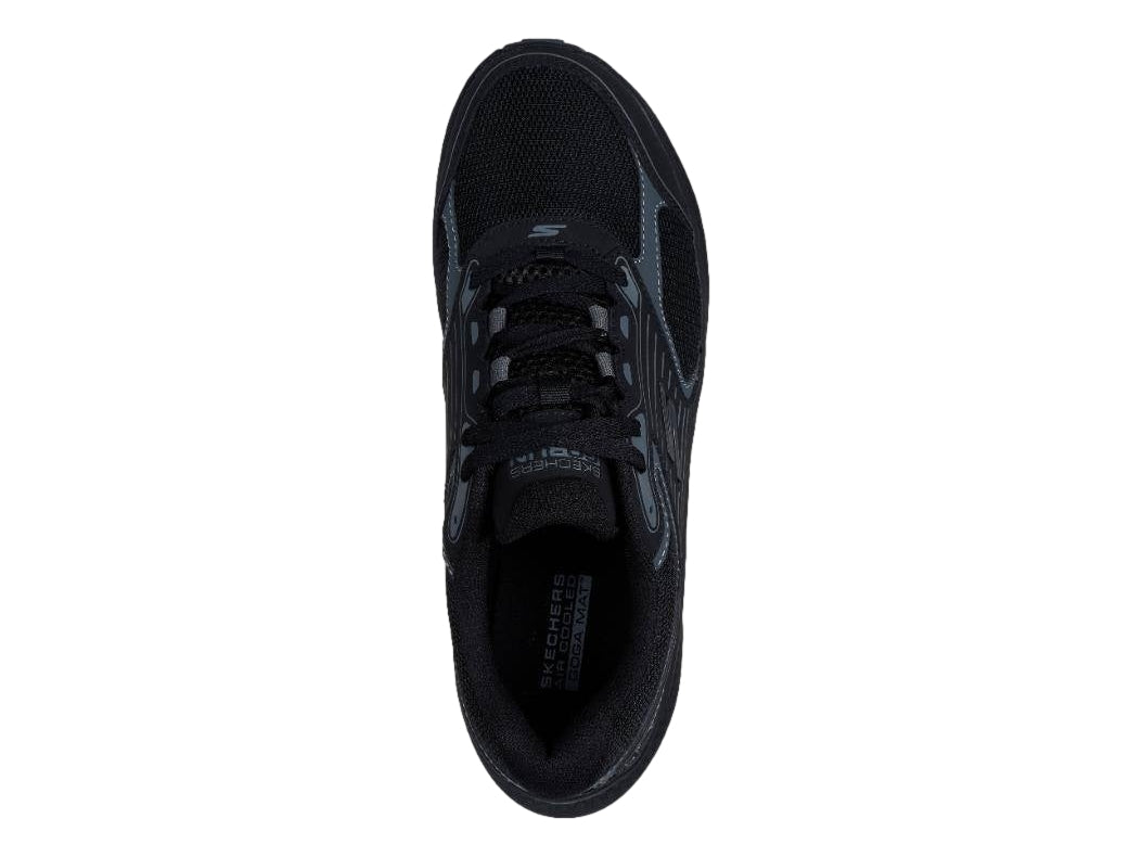 Tenis deportivos Skechers Run Consistent 2.0 en color negro con detalles en gris para hombre.