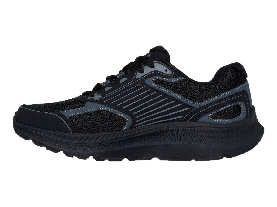 Tenis deportivos Skechers Run Consistent 2.0 en color negro con detalles en gris para hombre.