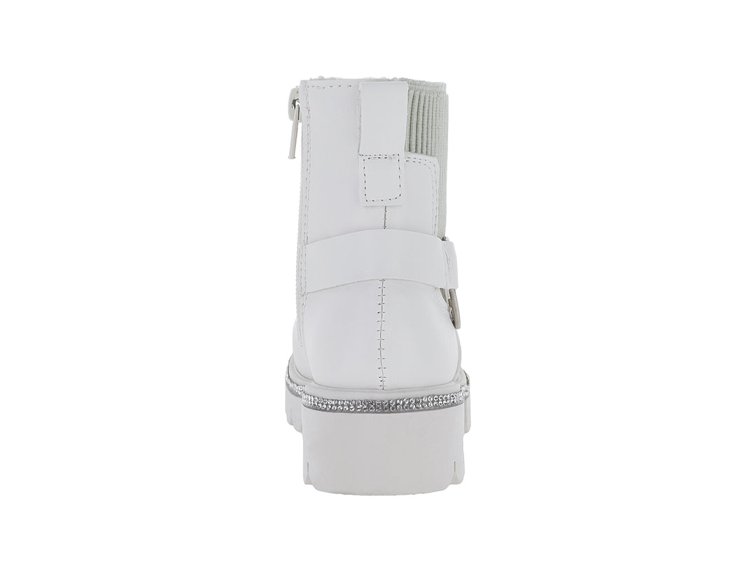 Botas Miroslava Blanco y Plata para Niña